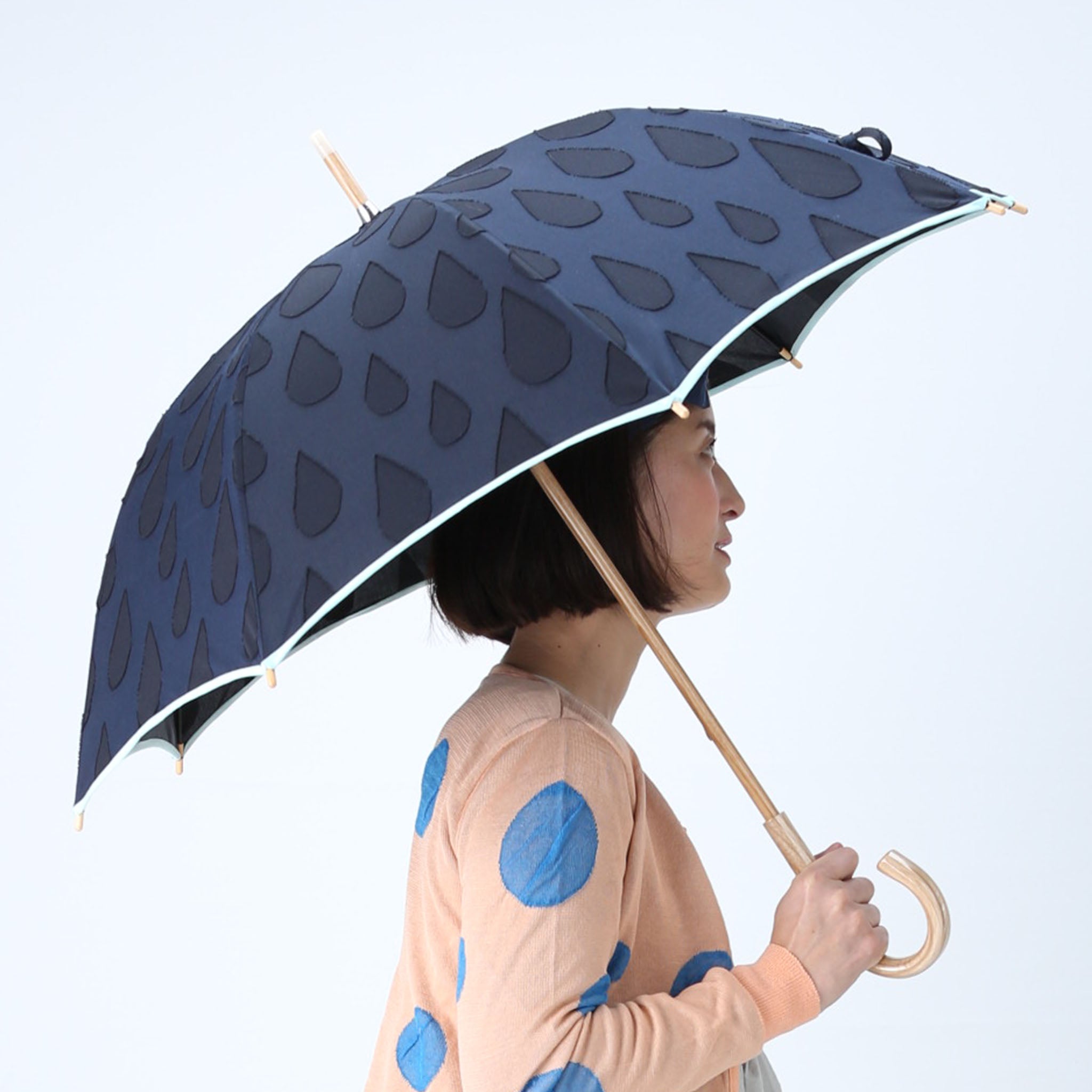 シックな大人かわいいレディース日傘！晴雨兼用雨傘8本骨50cm