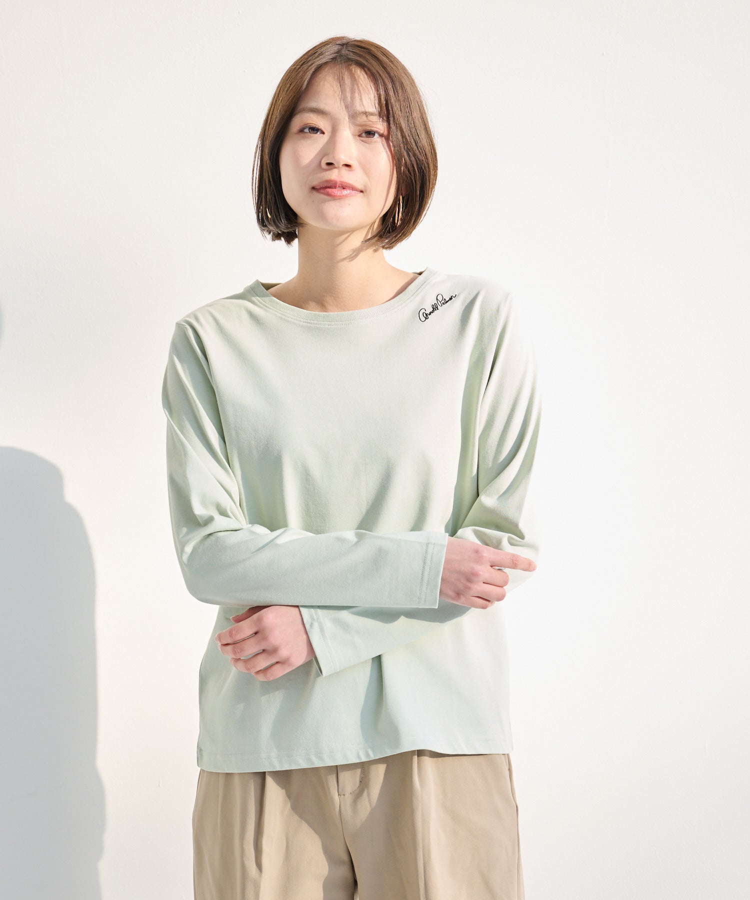 ワンポイント ロゴベーシックロンT（Tシャツ/カットソー/レディース