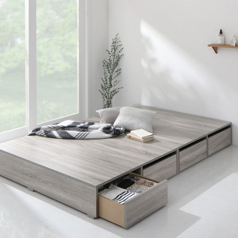 ニトリ 収納付ダブルベッドフレーム マットレス付 【公式通販】