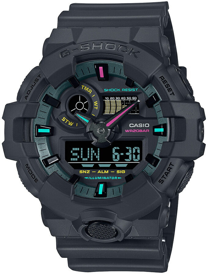 G-SHOCK Multi Fluorescent color 蛍光色デザイン GA-700MF-1AJF