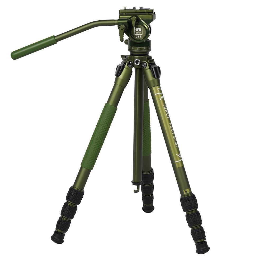 アルミ合金製4段ビデオ三脚セット(油圧式雲台) グリーン – SIRUI JAPAN
