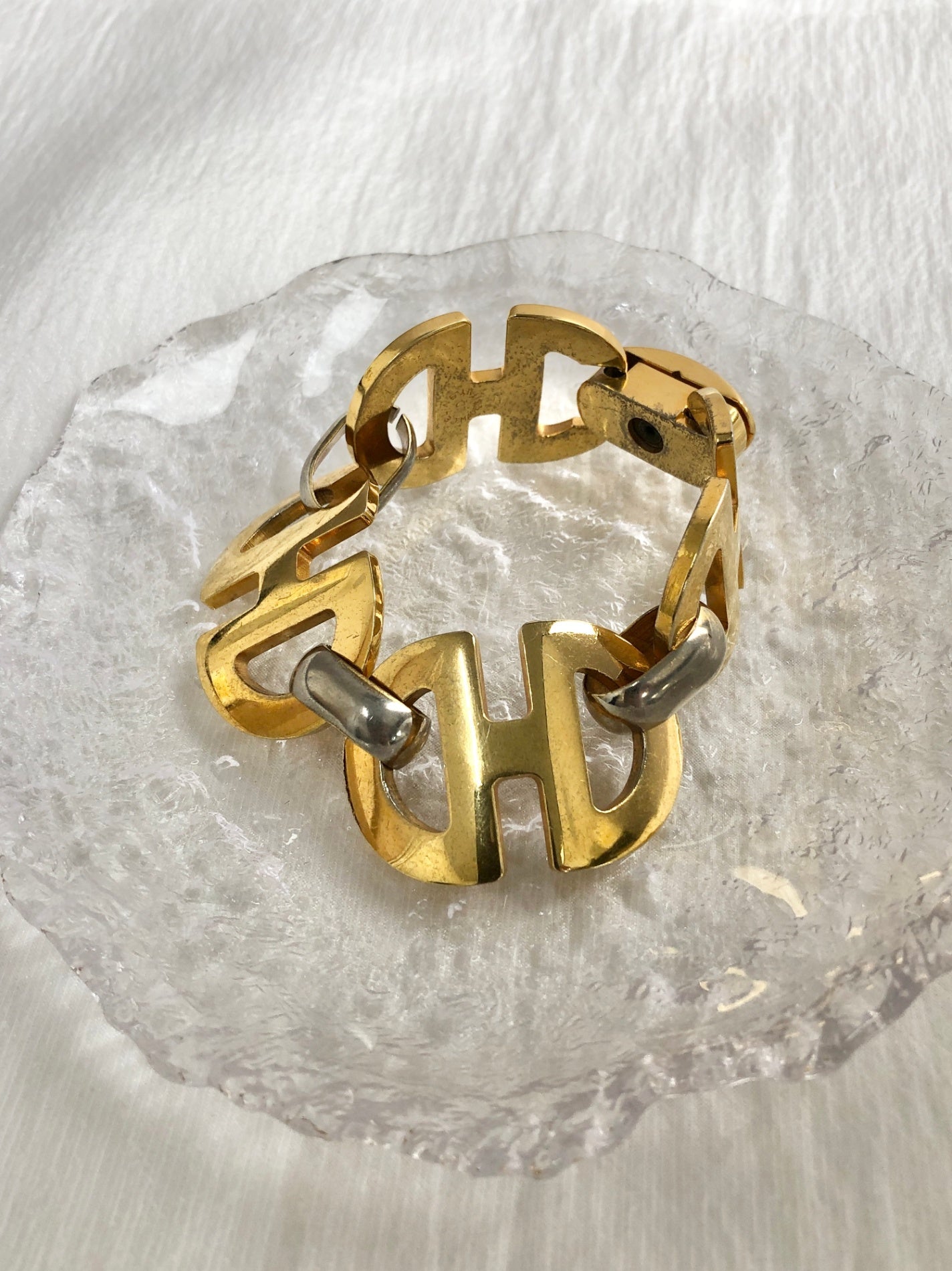 CELINE Horse Bit Bracelet Gold Vintage uub3z2 – VintageShop solo