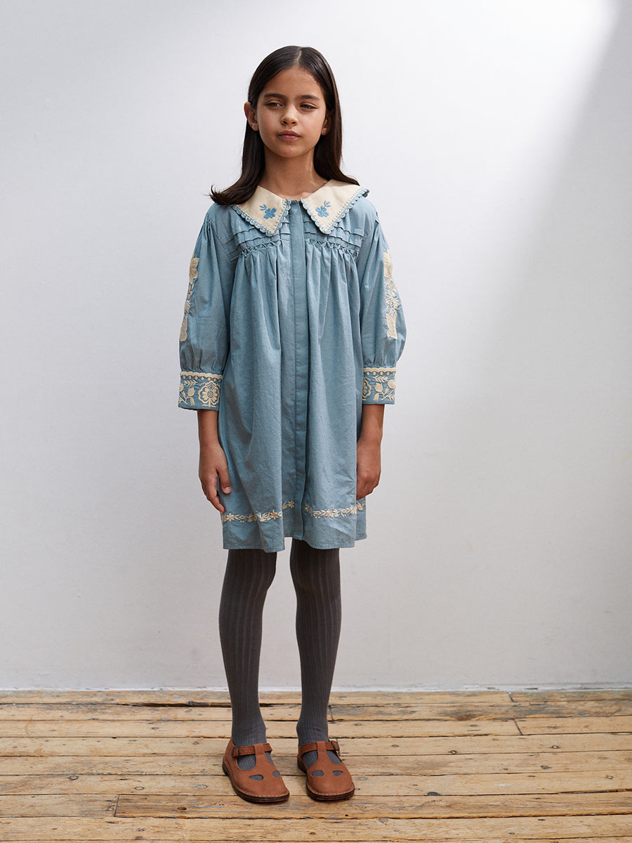 Bette' Shirt Dress - Bluebell – Sage Kids