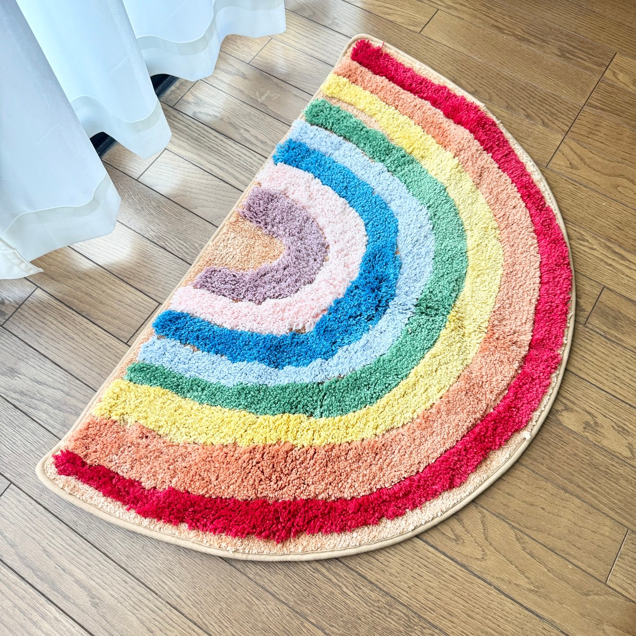 ハワイアンレインボーマット 虹のラグマット 玄関マット 敷マット