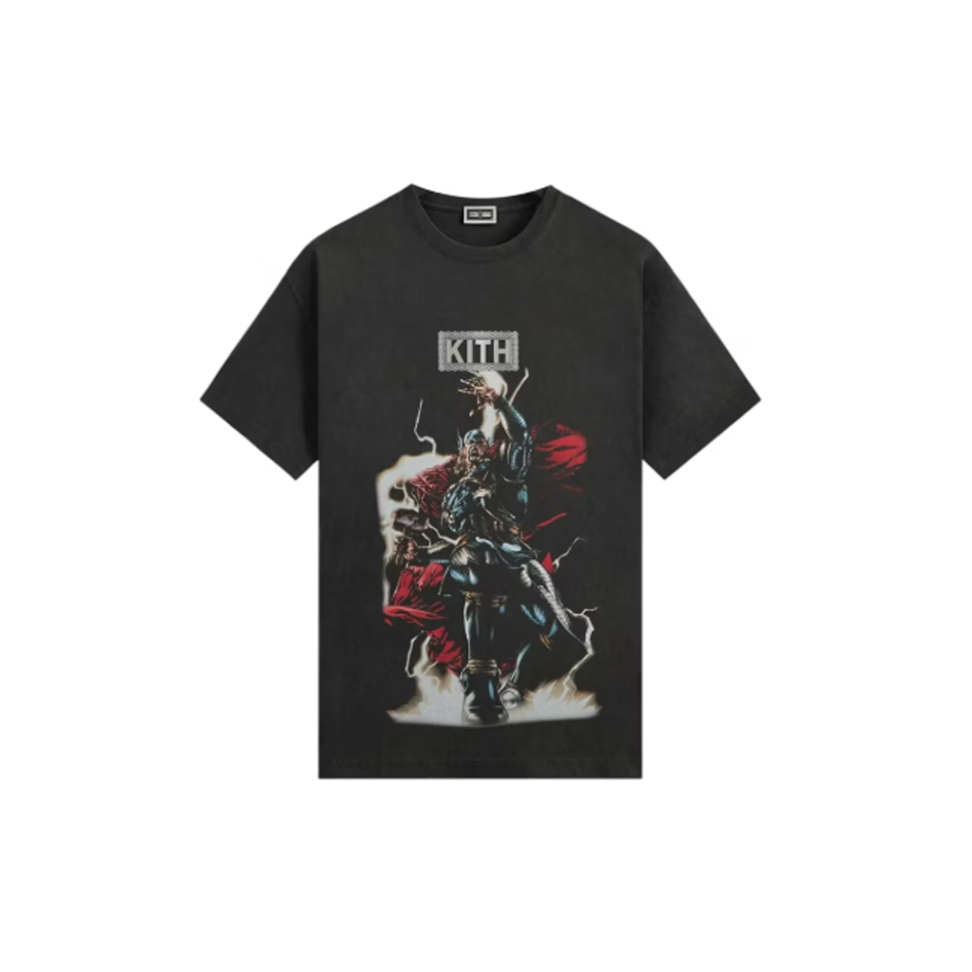 KITH x Marvel Thor Vintage Black Tee | Senikersku