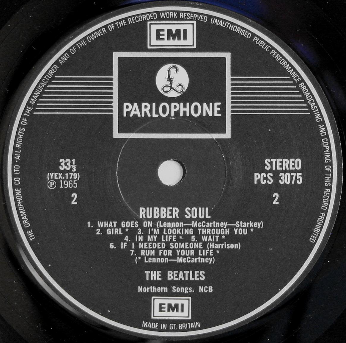 The Beatles Collection » Rubber Soul, Parlophone, PCS 3075.