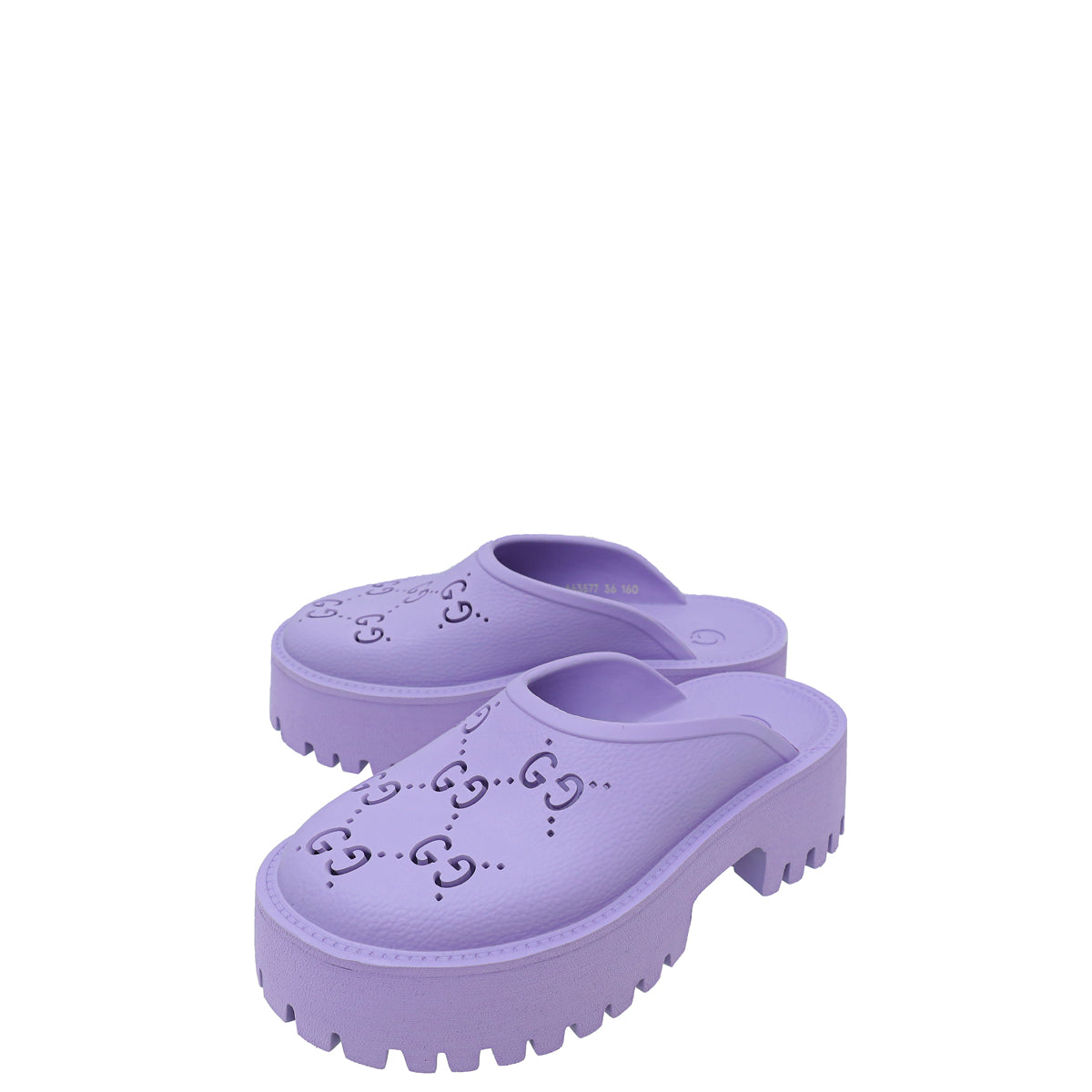 Gucci Purple GG Platform Perforated Sandal 36 – THE CLOSET