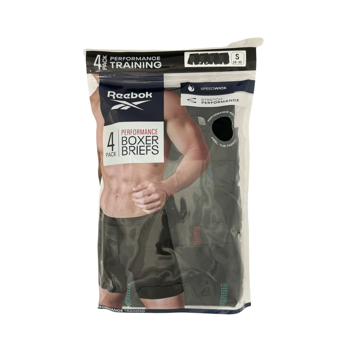 Reebok Speedwick Performance Boxer Briefs 4pk - Small