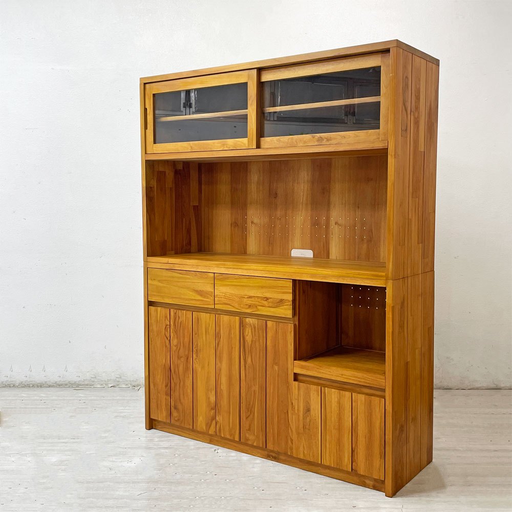 ウニコ unico ブレス BREATH キッチンボード L 食器棚 オープン チーク