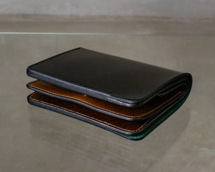 Post wallet / Cordovan × Double / Black × Brown |
