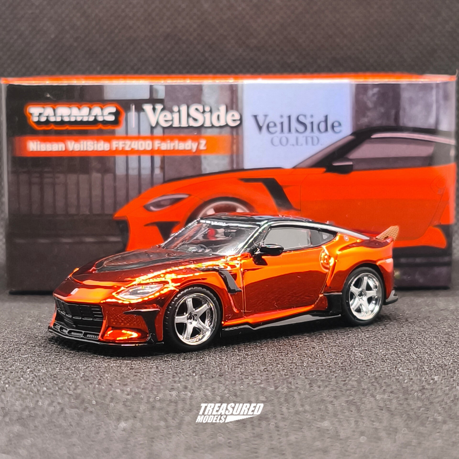 CHASE! Tarmac Works Nissan VeilSide FFZ400 Fairlady Z Orange Chase