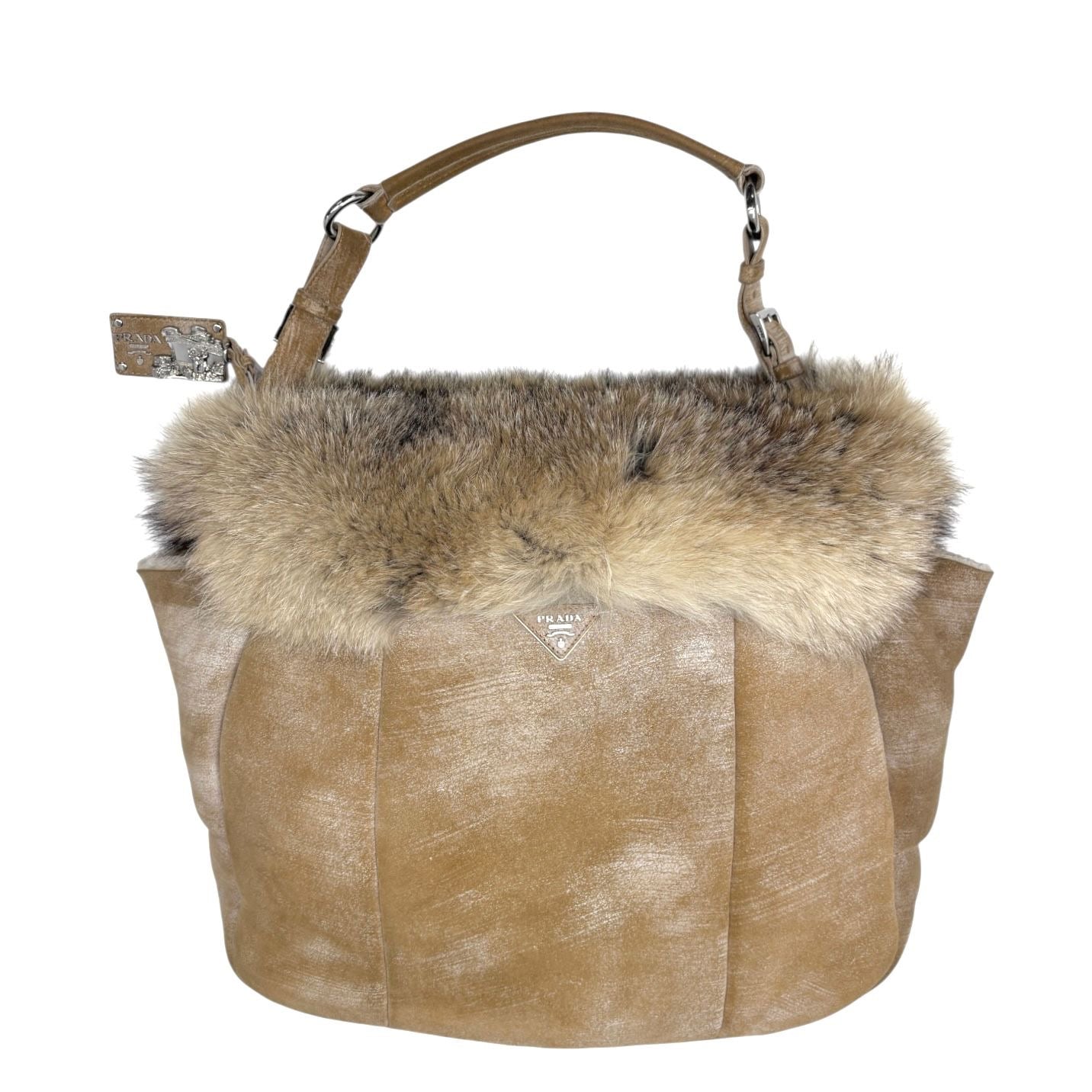 Prada Shearling Fox Shoulder Bag – Treasures of NYC