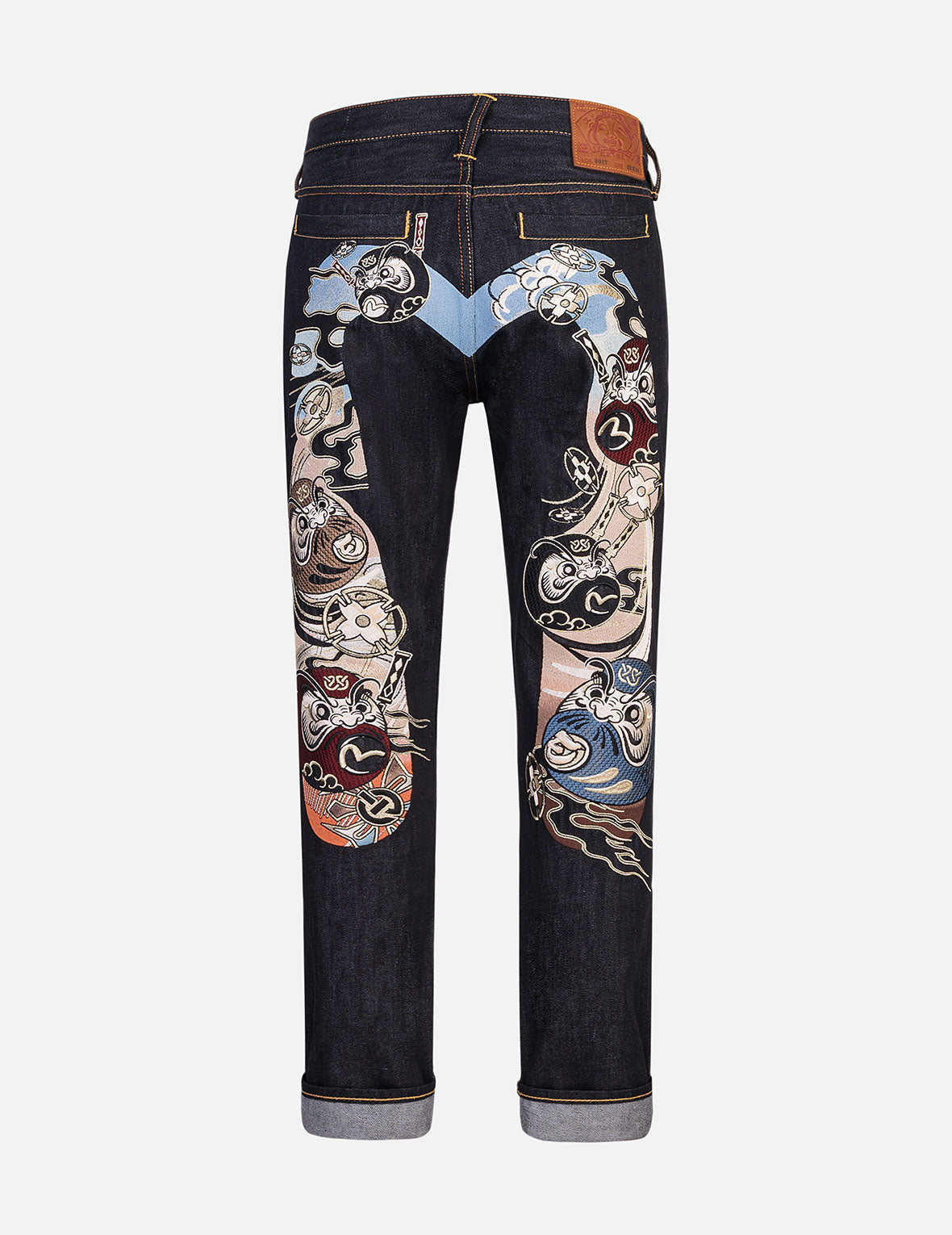 Ninja Daruma Daicock Embroidery Taper Fit Jeans #2017 – EVISU