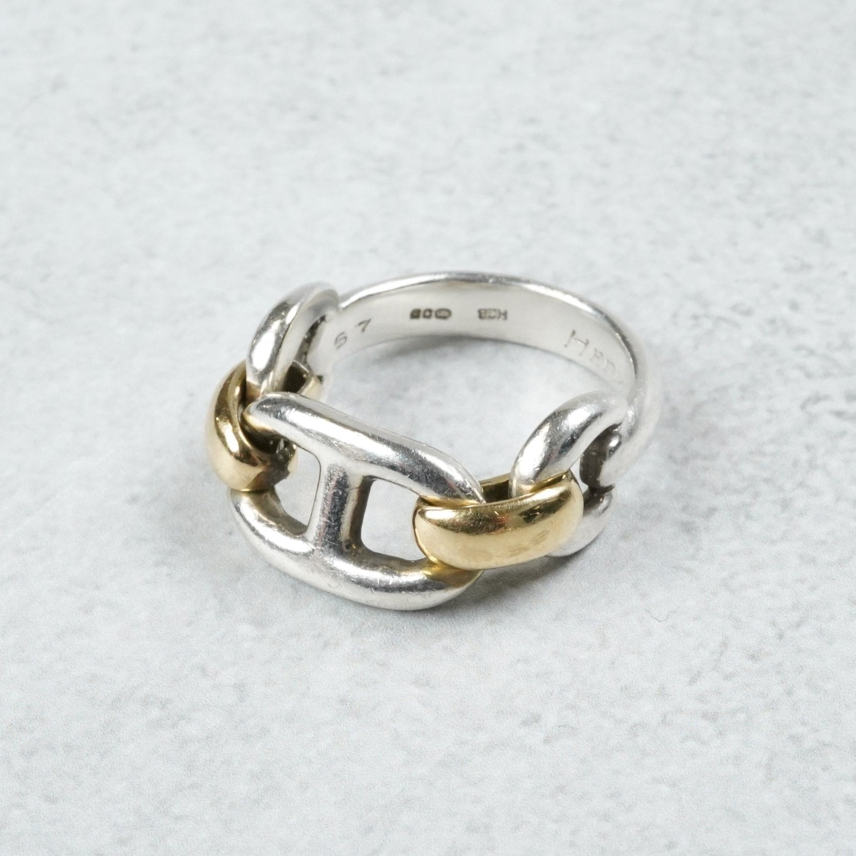 HERMES シェーヌダンクル モチーフ コンビリング 57号 – VISION ARCHIVE