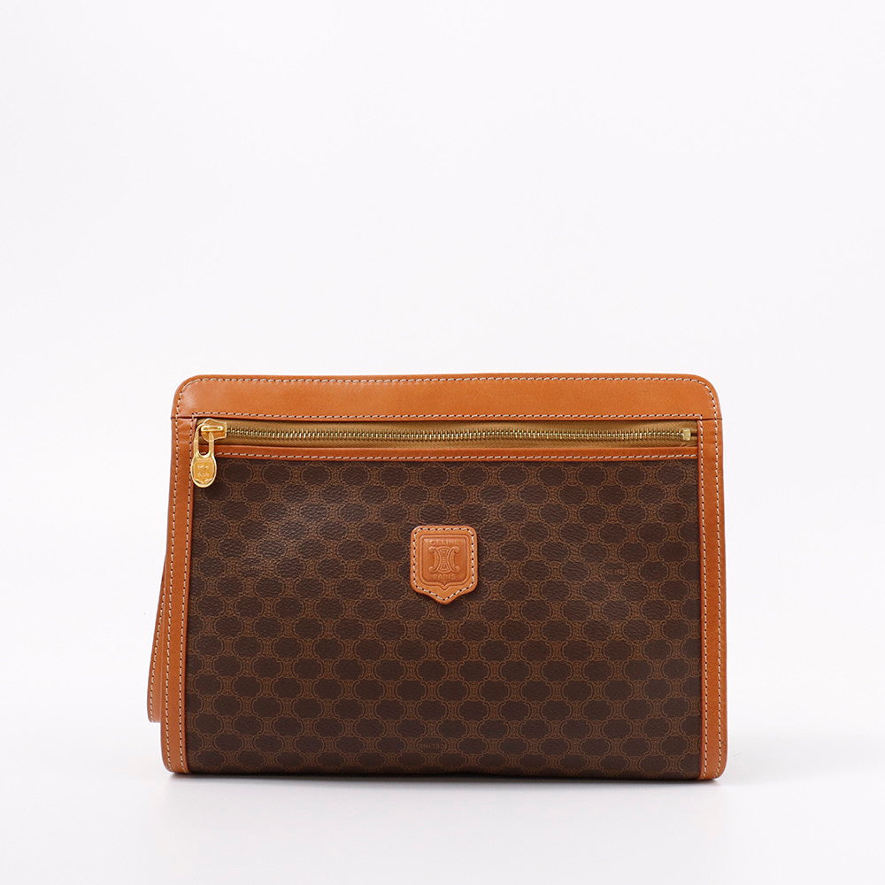 CELINE マカダム柄 クラッチバッグ ブラウン PVC Leather – VALTIQUE