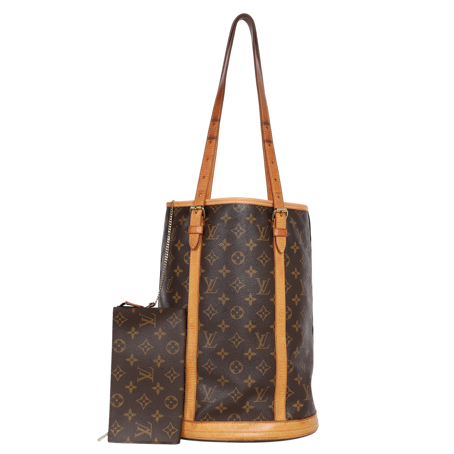 LOUIS VUITTON Monogram Leather Bucket GM Tote – The Lady Bag