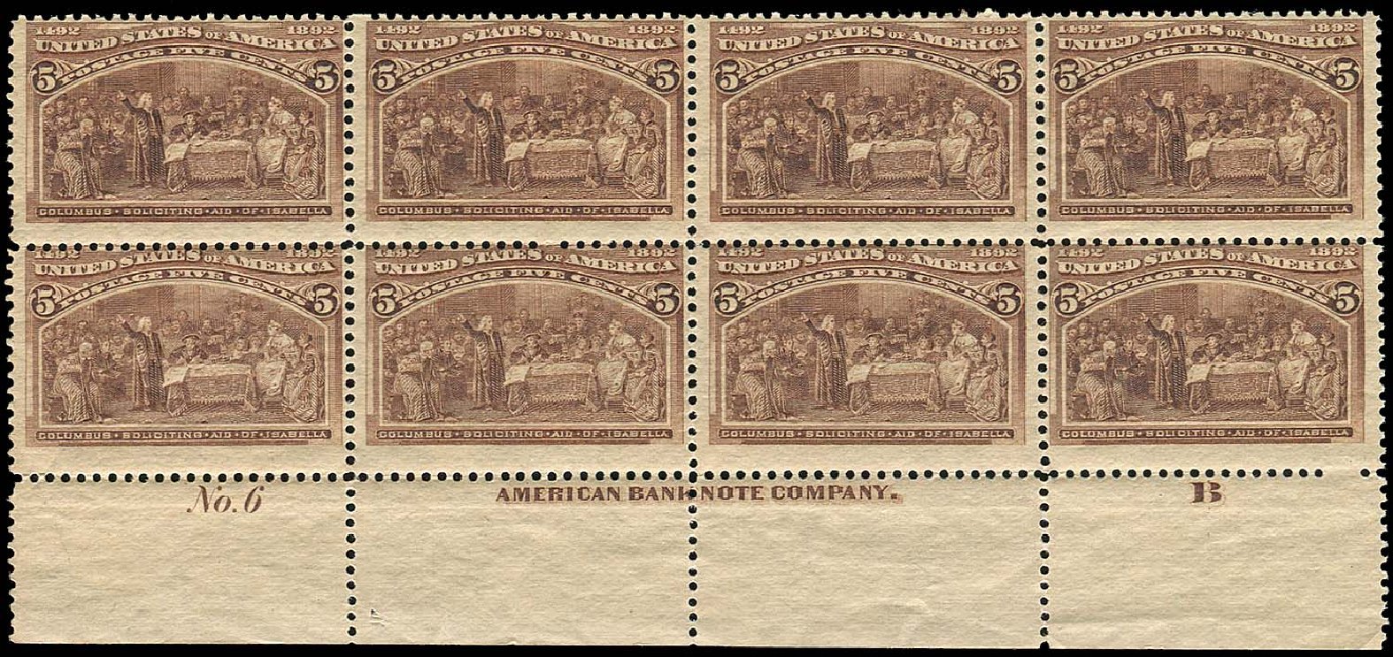 US Stamp Values Scott Catalogue 234 - 5c 1893 Columbian Exposition