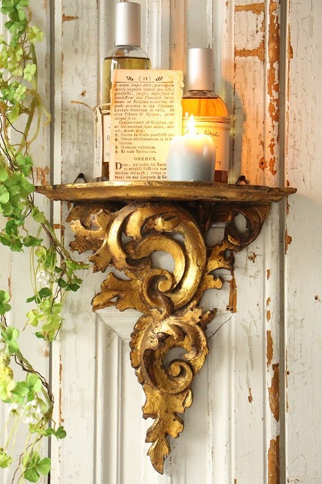 フランスアンティーク ロココスタイル ロカイユ木彫りのウォール