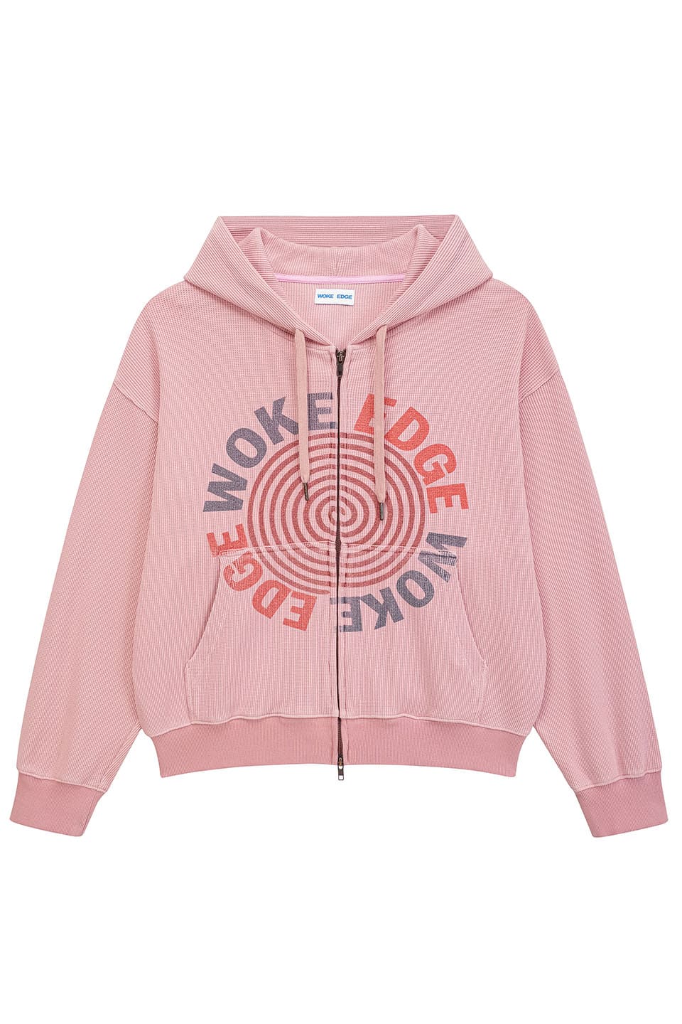 Washed Thermal Zip Hoodie｜WOKE EDGE｜フーディー