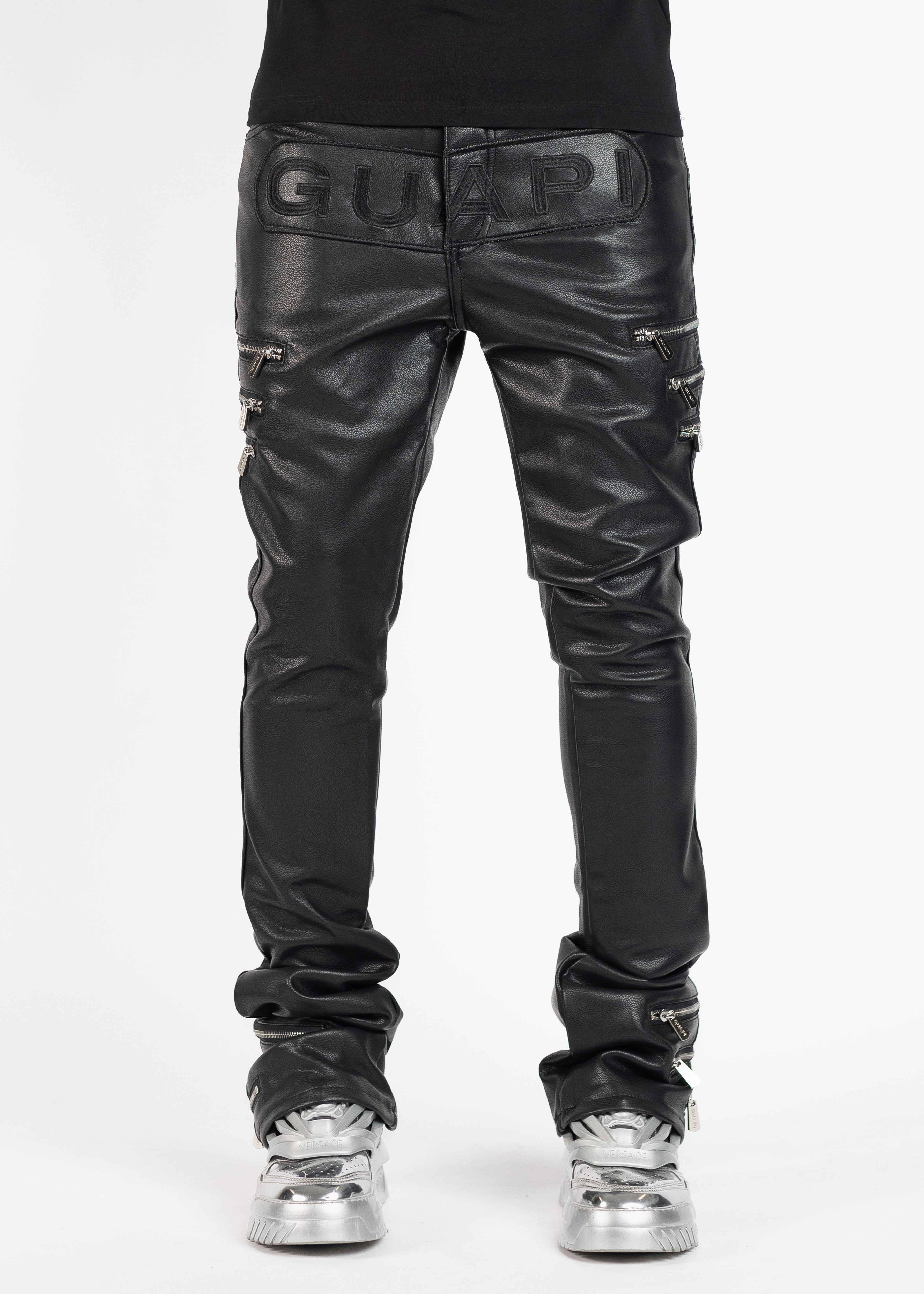 Obsidian Black Logo Leather Pant – GUAPI CLOTHING FZ-LLC