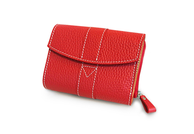 913 ファスナー小銭入付財布(かぶせタイプ)（913）｜Leather Studio