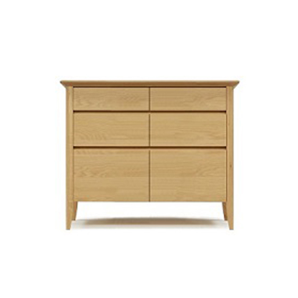 ローチェスト「モカ」幅89.4cm オーク材ホワイトオーク色 | 【公式