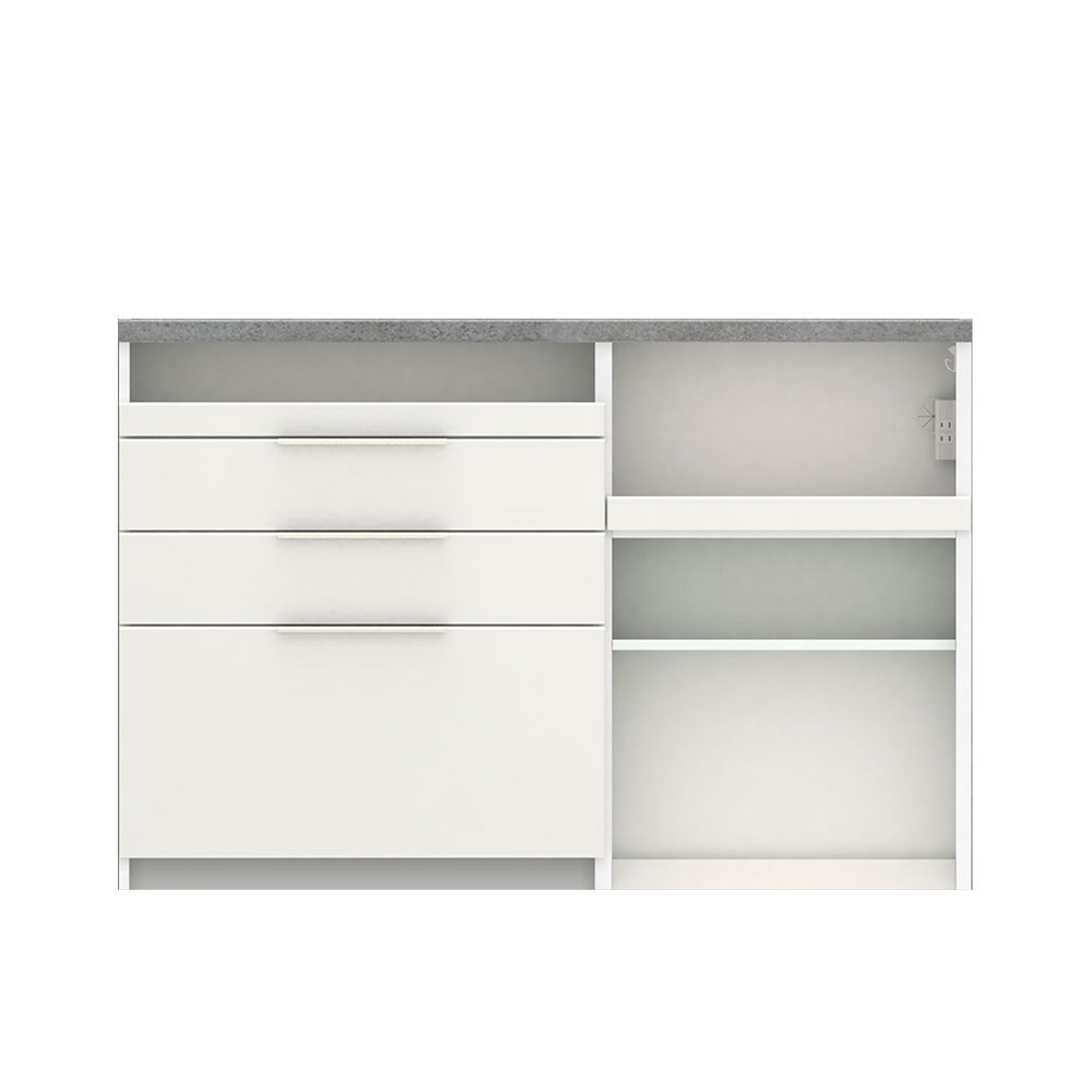 Pamouna（パモウナ）キッチンカウンター「IDA-1402R下台」幅140cm 奥行