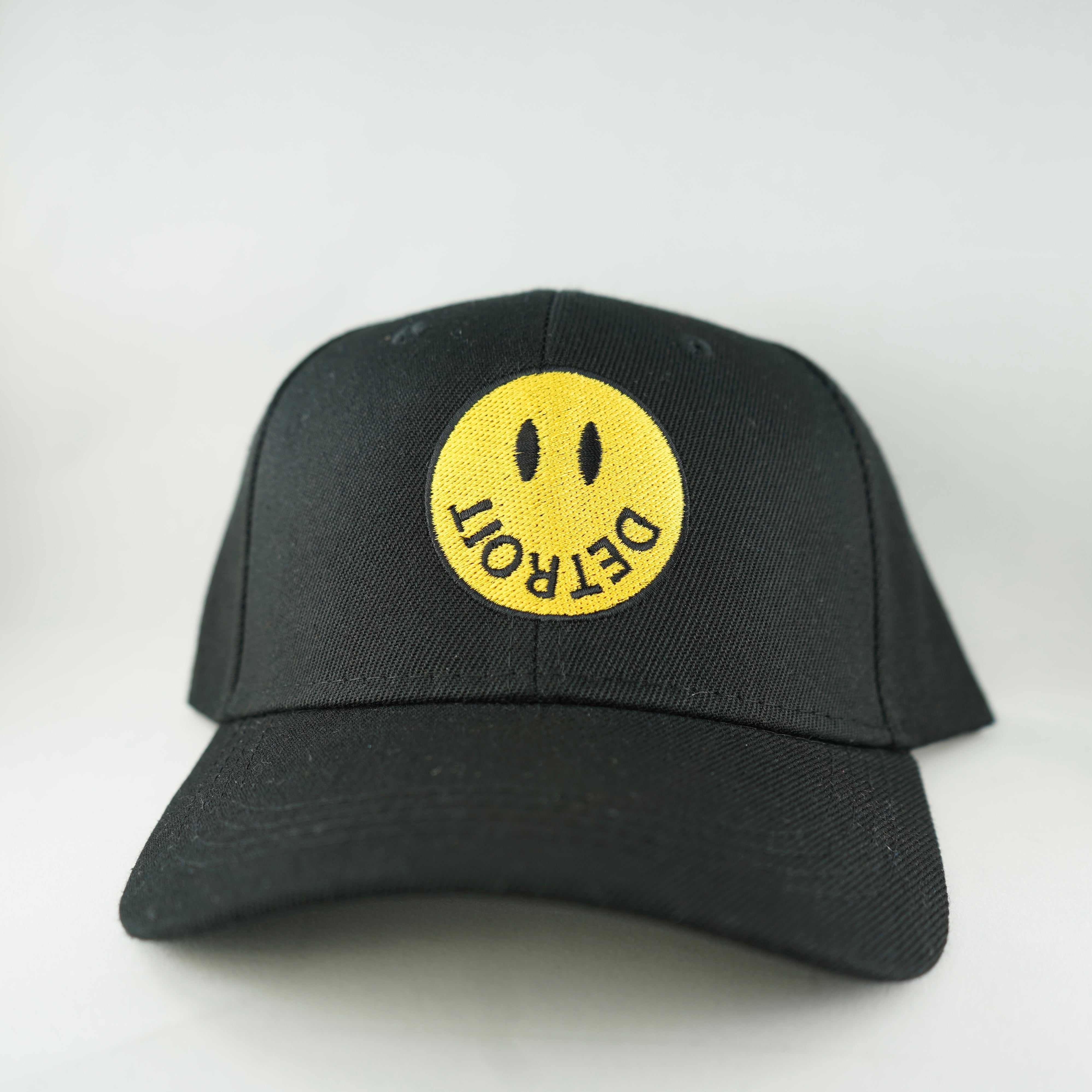 DV8 Classic Hat | Detroit Baseball Cap | Embroidered Smiley Logo