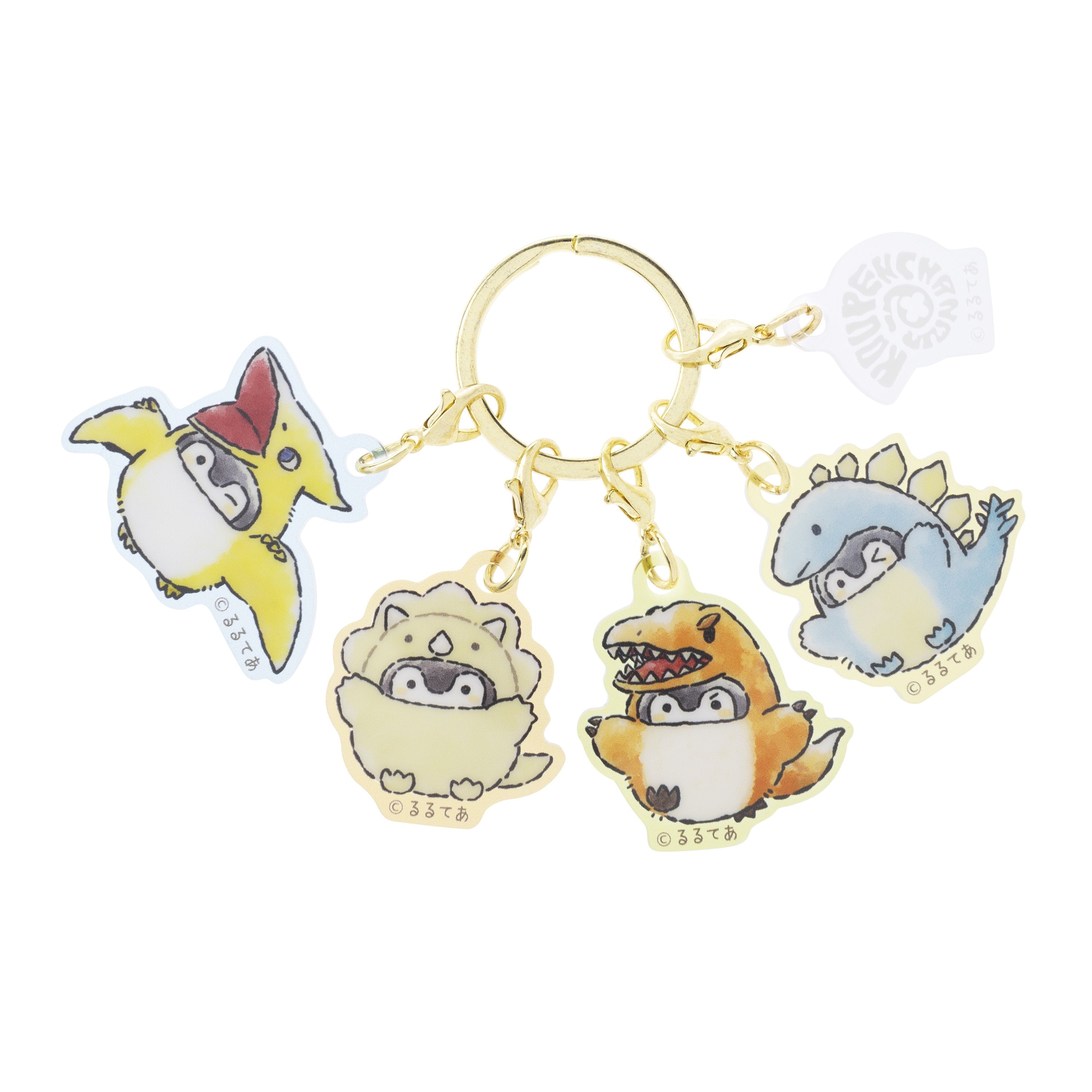 Koupen-chan,코우펜짱,点赞鹅,正能量企鵝 Five acrylic keychains that