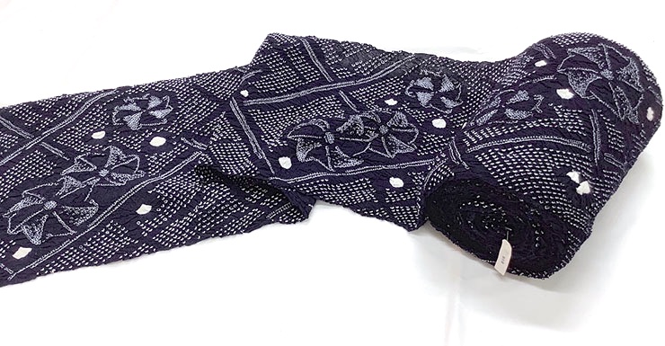 有松・鳴海絞】女性絞り浴衣 反物 濃紺 風車 177r1427-5 - きもの館