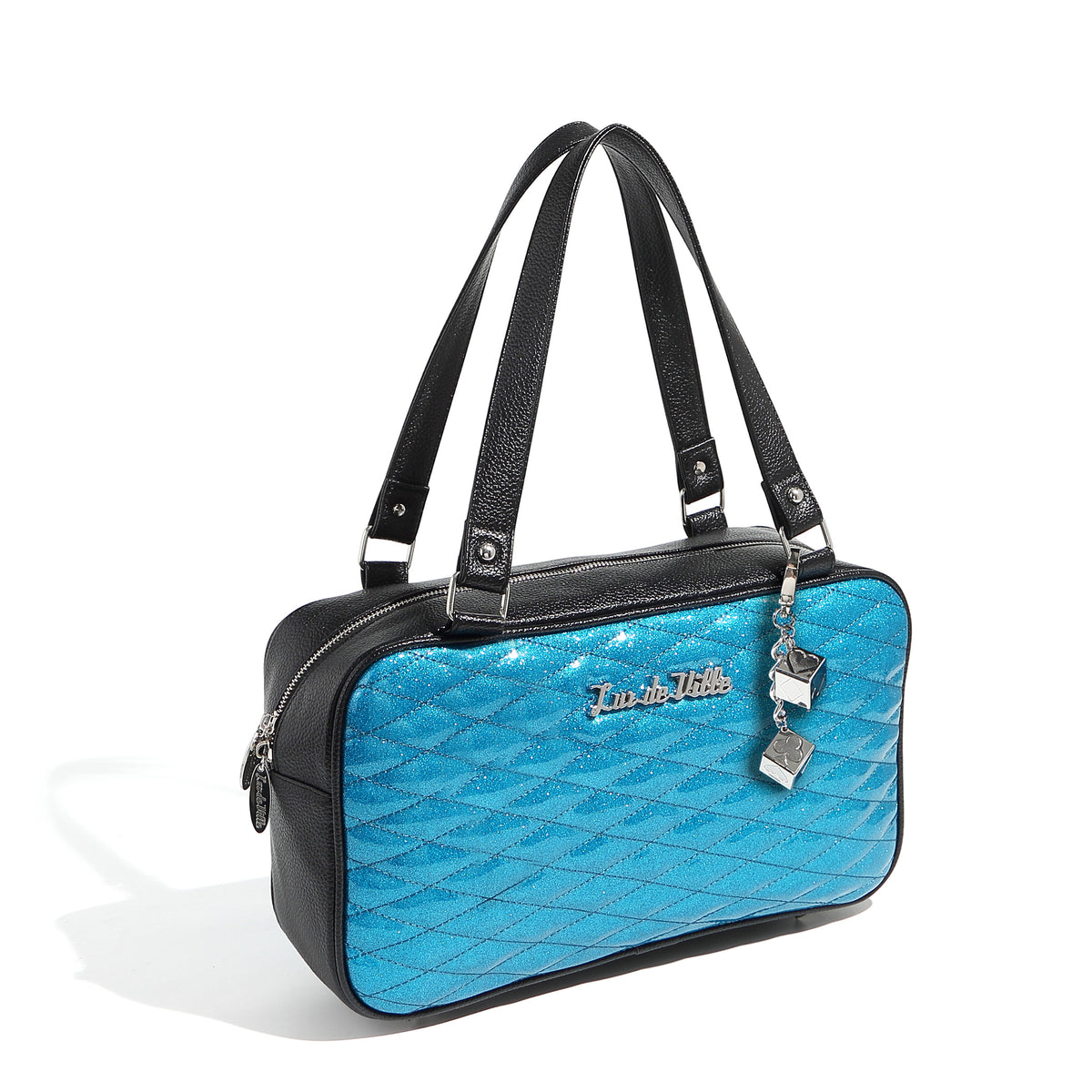 Black and Villain Blue Sparkle Speedster Tote – Lux de Ville