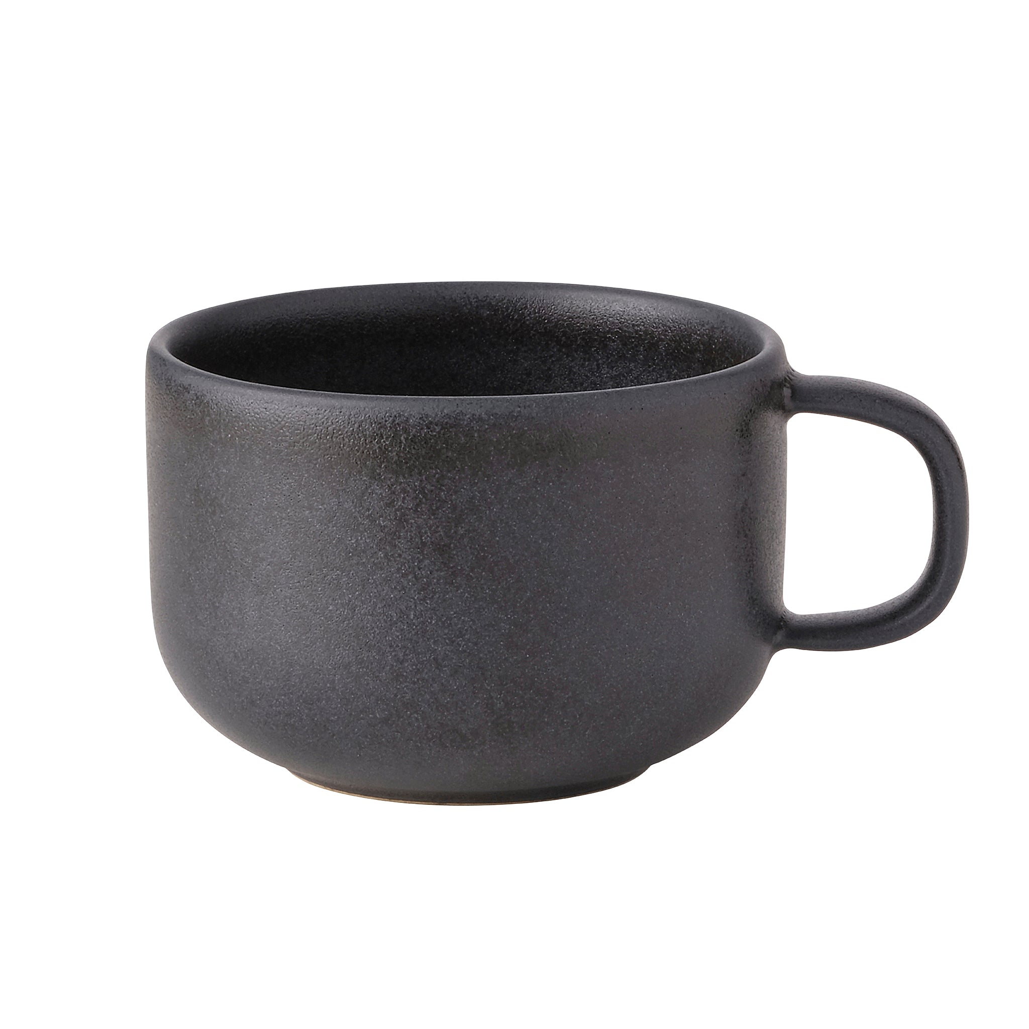 Obsidian Black Stoneware Cup 4.4