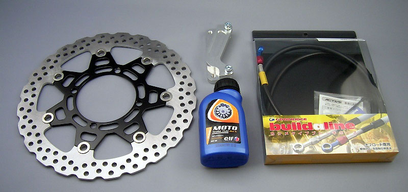 ペタルディスク300φ（D-TRACKER X純正品）取付キット アルミアダプタ