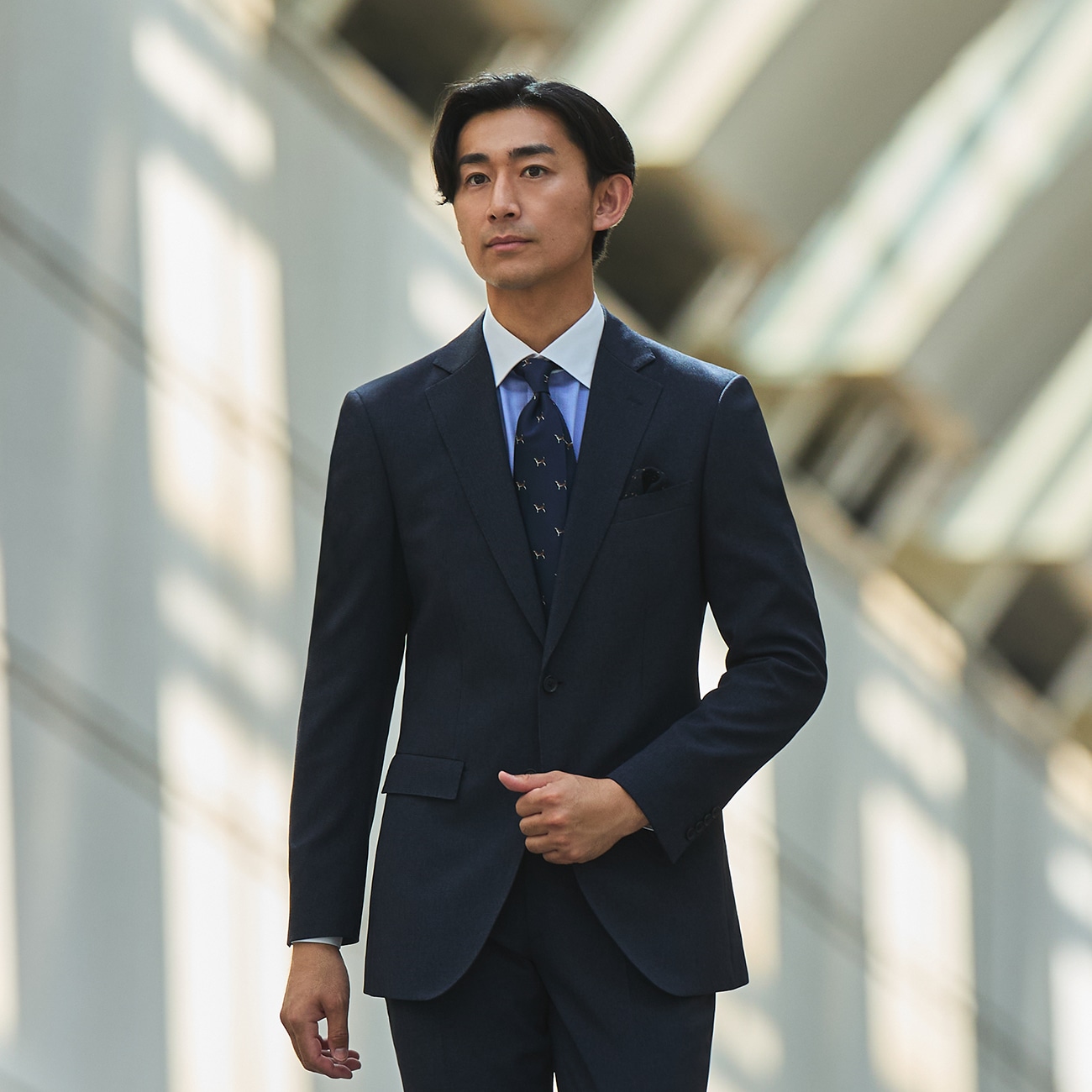 スマートテックスーツ 2パンツ 千鳥 2つボタン|O41_15AF22N19