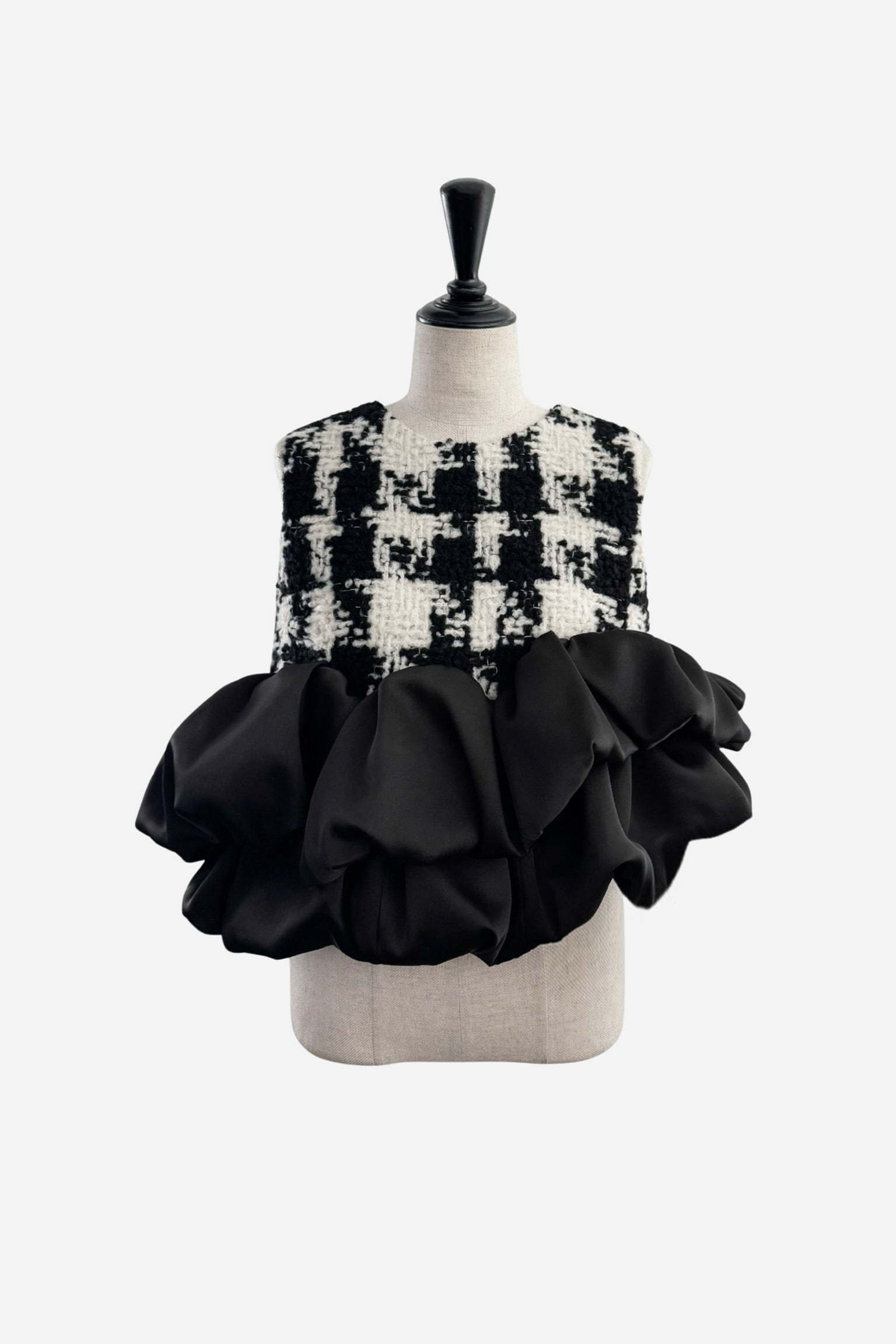 gingham tweed bloom tops – shéller / シェリエ