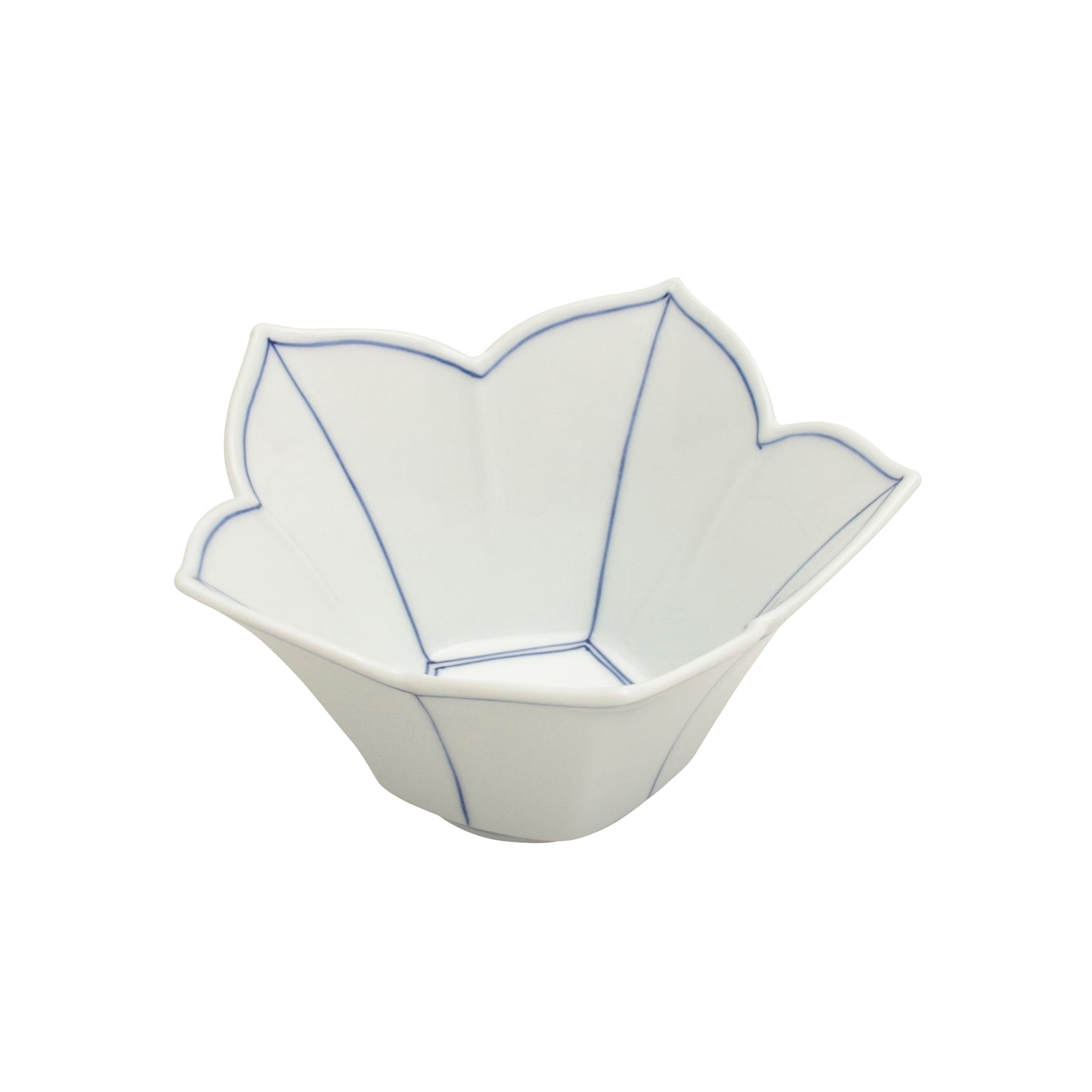 波佐見焼 桔梗筋 桔梗型反小鉢(青) 12.5cm 洸琳窯の通販｜Studio1156