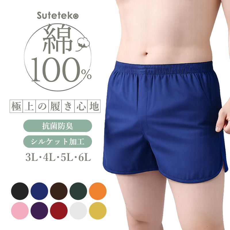 トランクス メンズ 綿100% 前開き 大きいサイズ 下着 インナー