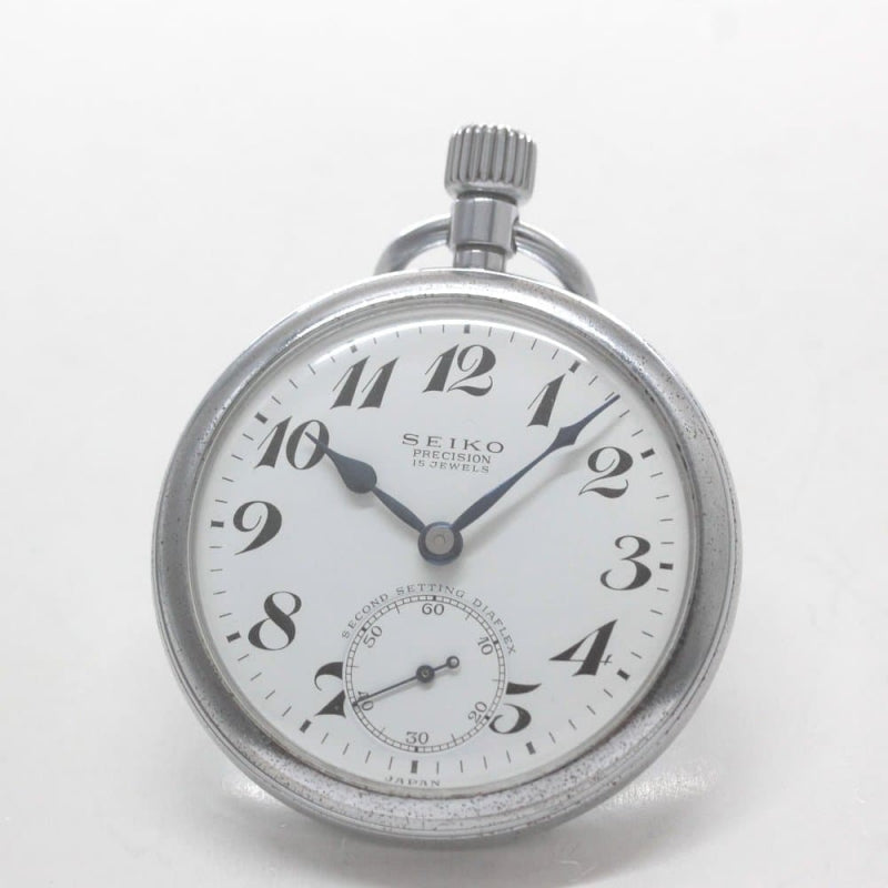 昭和の19セイコー鉄道時計/国鉄四国/15石/秒針止め機能/絶版時計