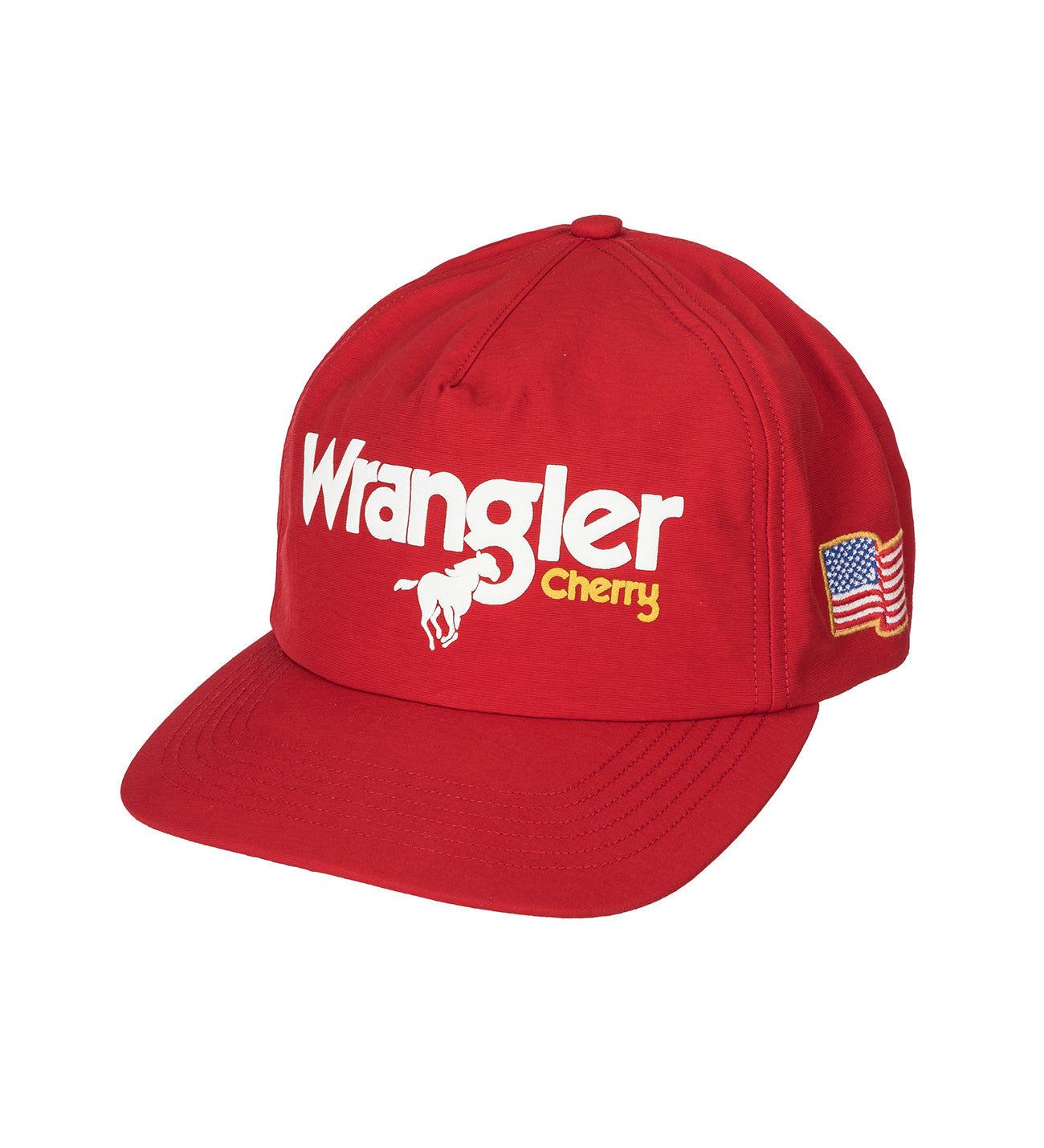 CHERRY LOS ANGELES X WRANGLER NYLON 5 PANEL HAT RED – ADDICTED