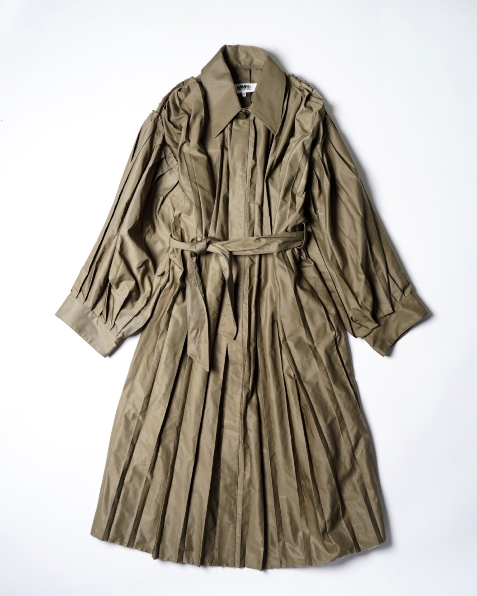 MM6(エムエムシックス) プリーツステンカラーコート-Amanojak.