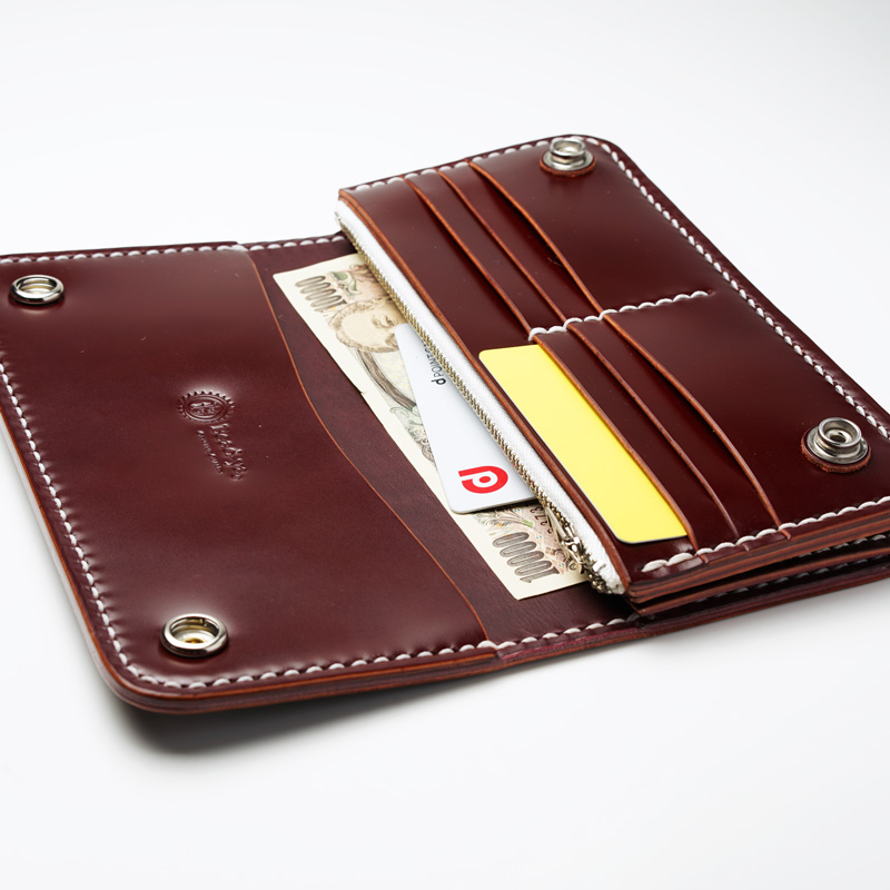 革財布・革製品のビーズ屋｜ロングトラッカーズウォレット コードバン