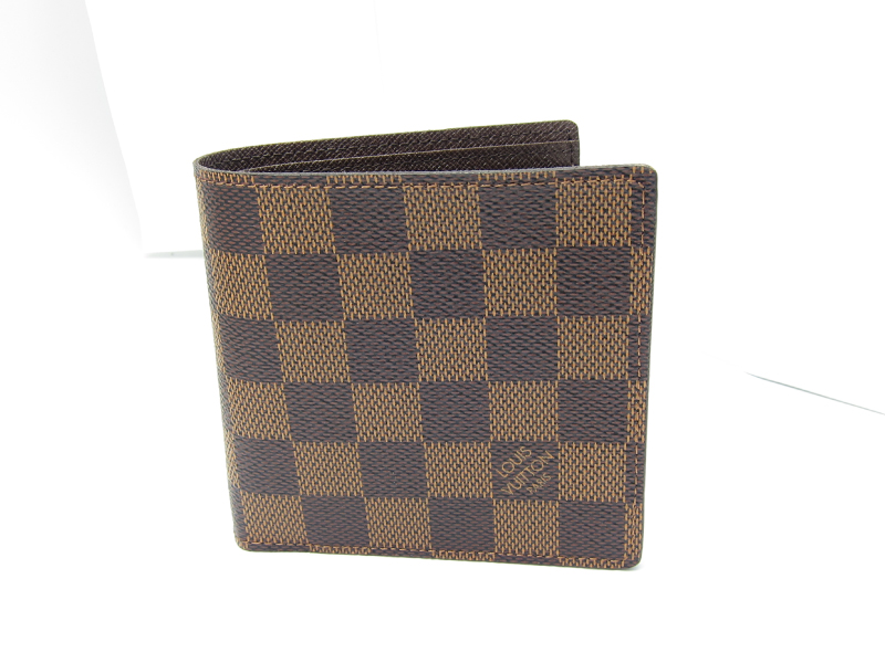 ルイヴィトンのダミエ エベヌ ポルトフォイユ マルコ 2つ折り財布