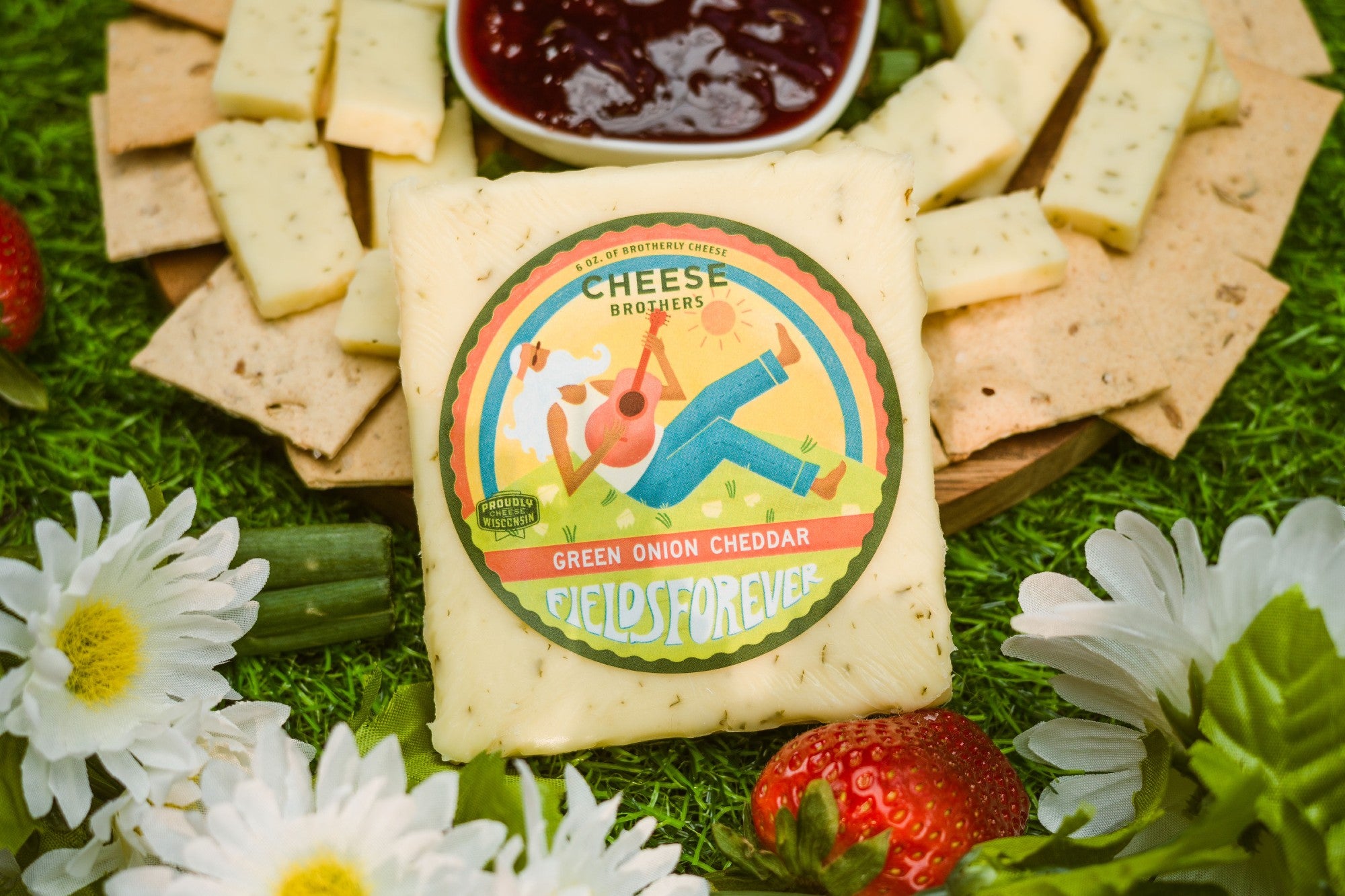 Artisanal Wisconsin Green Onion Cheddar Cheese | Order Online