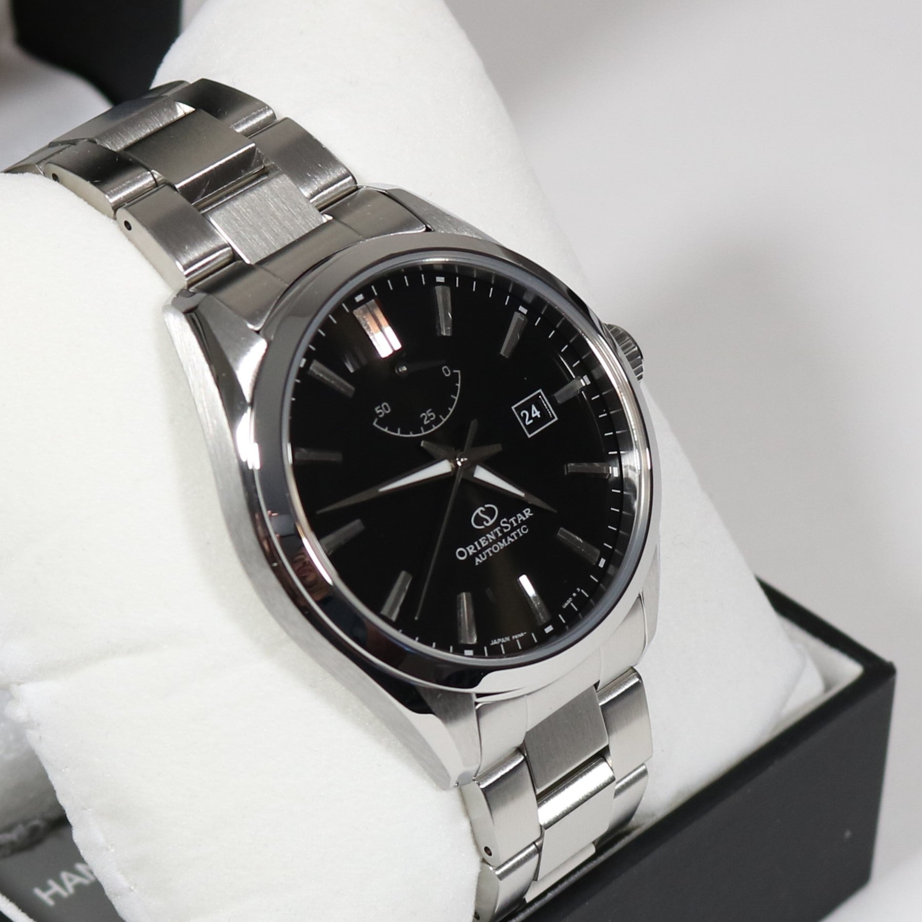 Orient Star Automatic Black Dial Stainless Steel Men's Watch RE