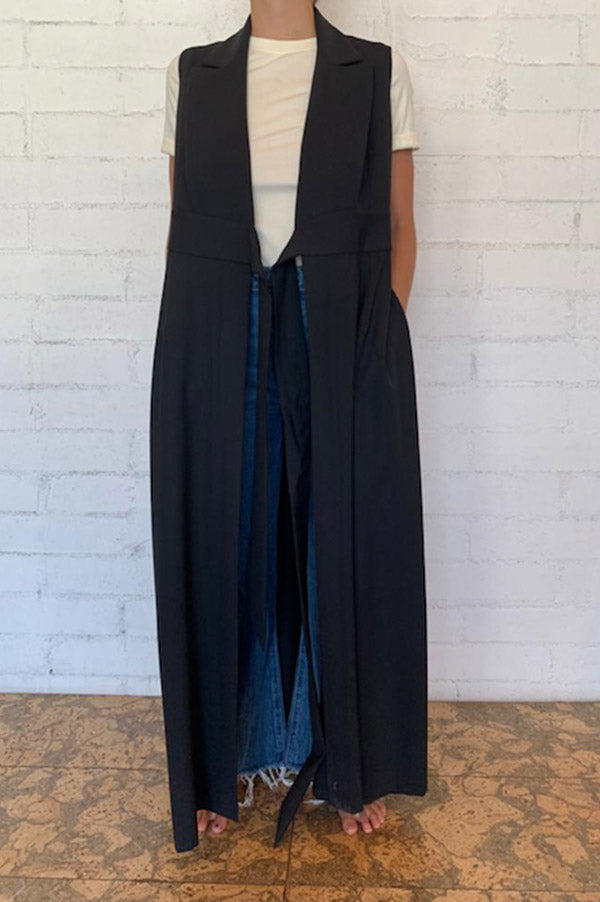 Sid Neigum Wrap Suiting Vest/Dress with Pocket – Des Kohan