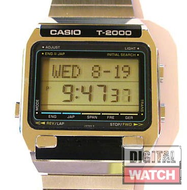 CASIO - T-2000 - WorldTime - Vintage Digital Watch - Digital-Watch.com