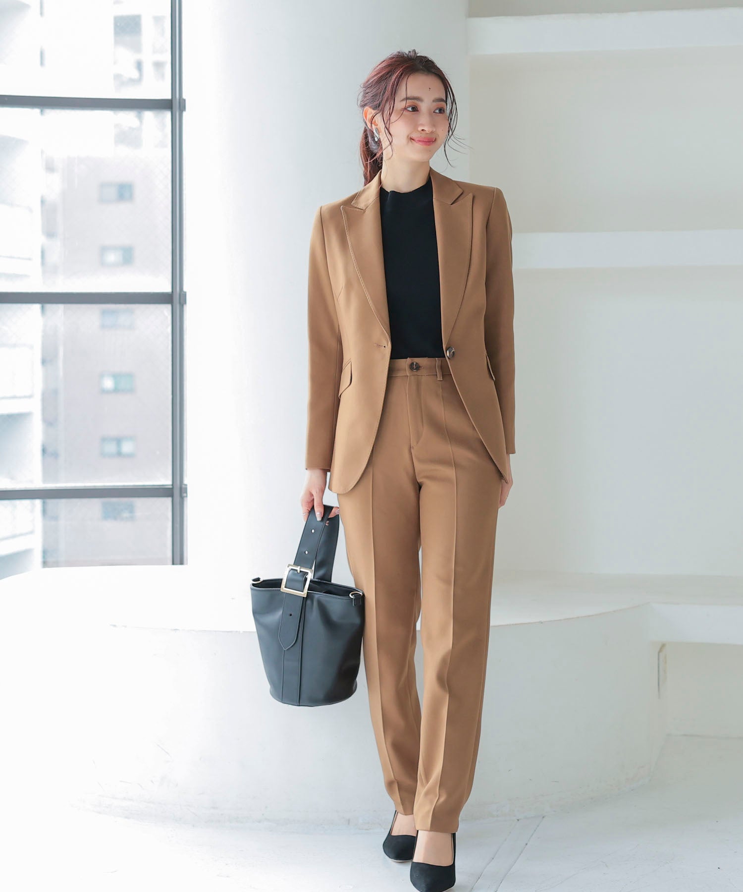 スーツ上下セット 2点セット ジャケット パンツds3211 ブラウン