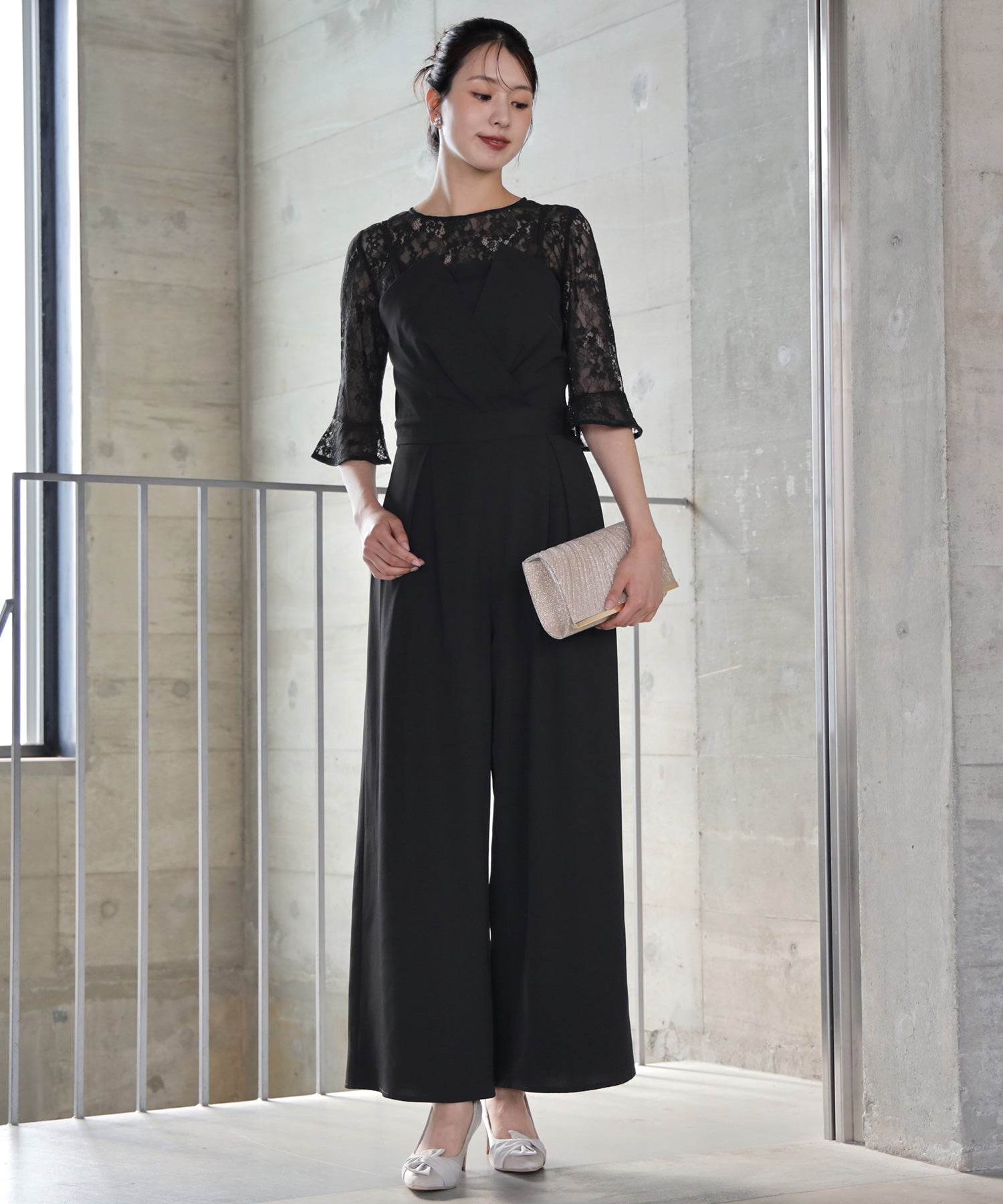 レースブラウス ジャンプスーツ セットアップ パンツドレス パーティー