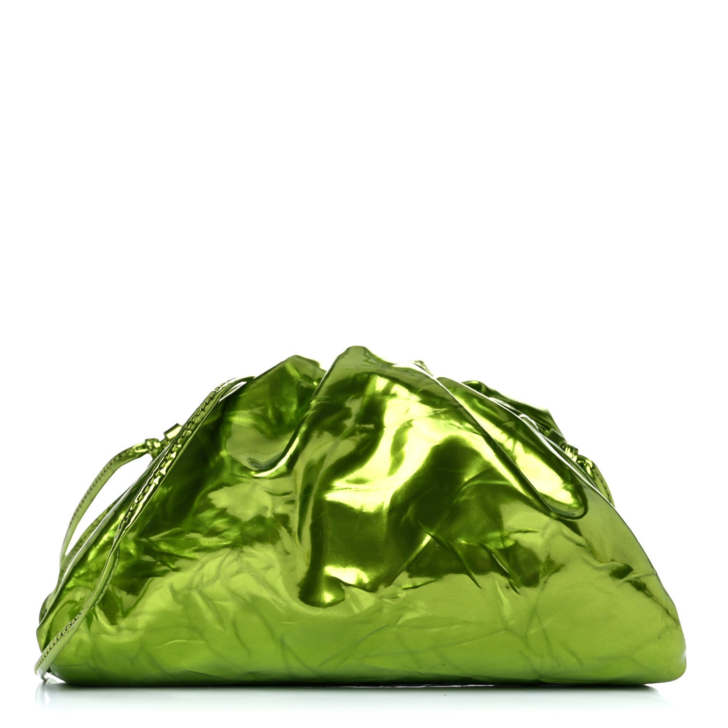 Bottega Veneta Metallic Crushed Calfskin The Mini Pouch