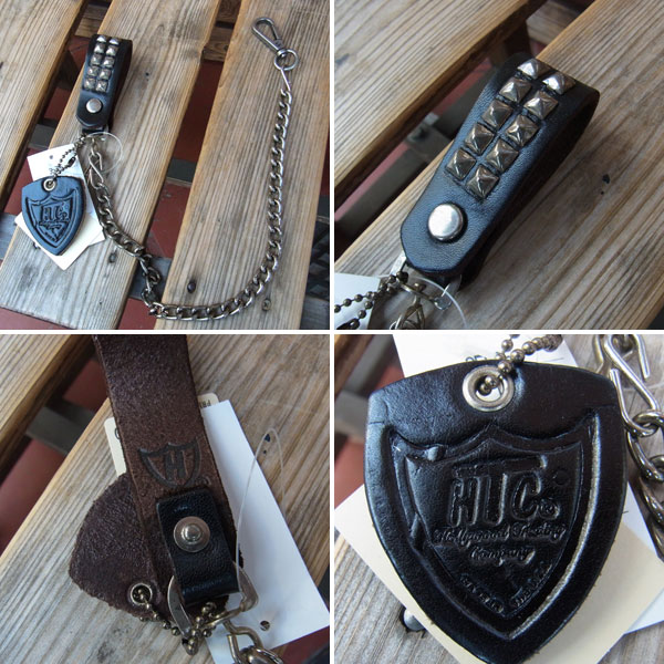 HTC PYRAMID STUDS LEATHER BIKER'S WALLET CHAIN ピラミッドスタッズ